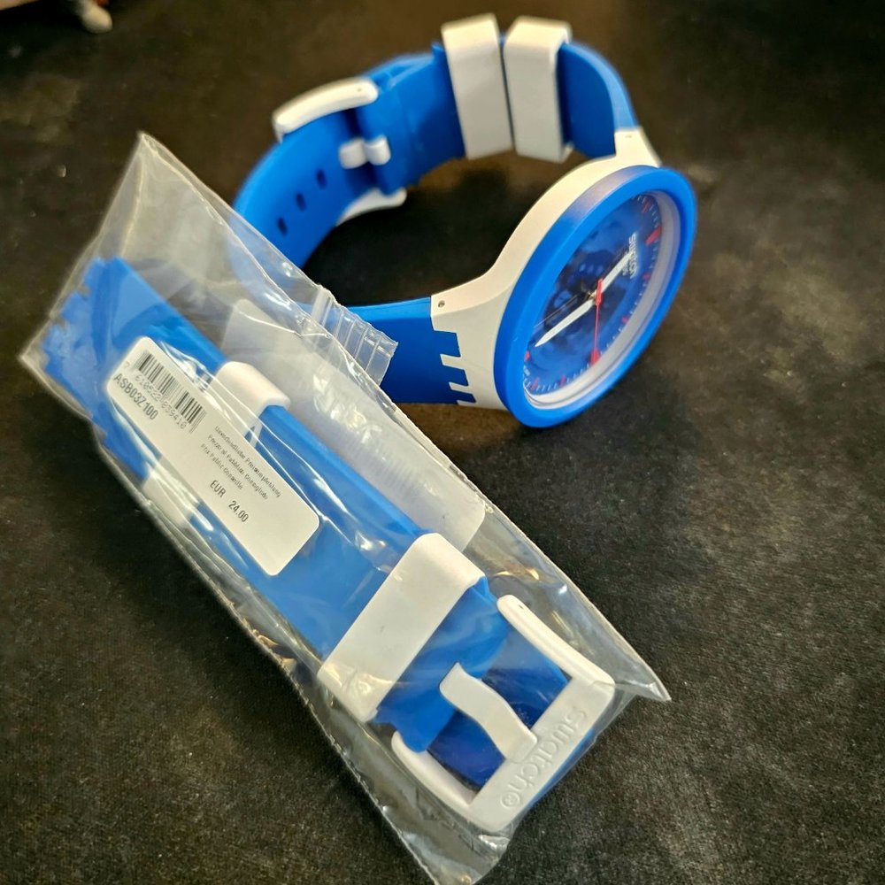 NASA "Jumpsuit" Swatch BIG BOLD + EXTRA OEM Jumpsuit strap(!) EUC - Picture 11 of 16